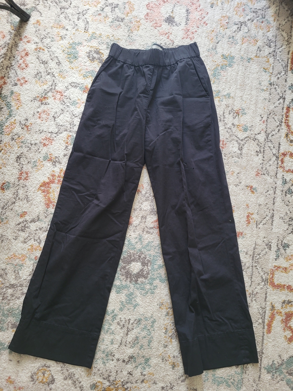 Everlane The Easy Pant Black Straight Leg Relaxed Highwaisted Trousers